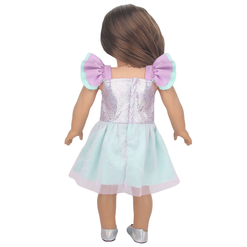 18 inch doll clothes doll fashion fly-sleeve dress-CL-0112插图4