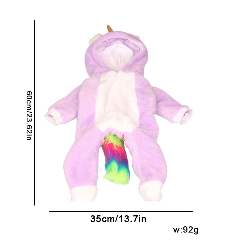 18 inch doll clothes doll winged unicorn pajamas-CL-0152插图3