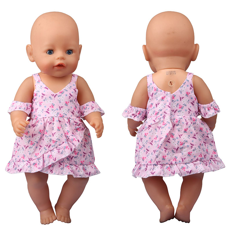 18 inch doll clothes doll one shoulder floral dress-CL-0189插图2