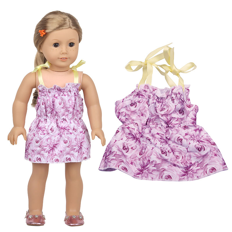 18 inch doll clothes doll floral halter dress-CL-0182插图