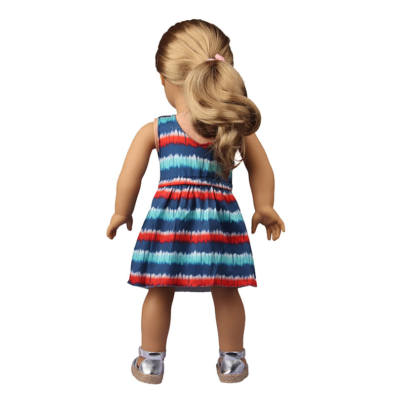18 inch doll clothes doll striped sleeveless dress-CL-0183插图4