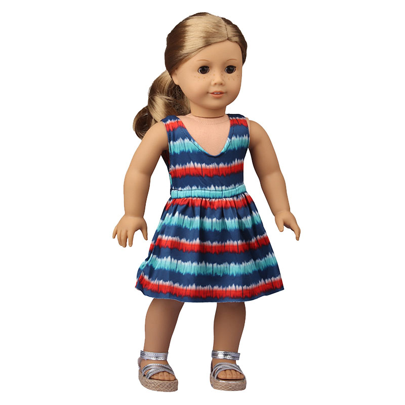 18 inch doll clothes doll striped sleeveless dress-CL-0183插图5