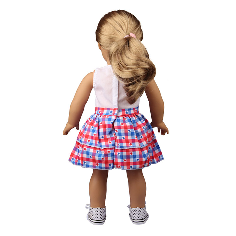 18 inch doll clothes doll American flag sleeveless dress-CL-0186插图4