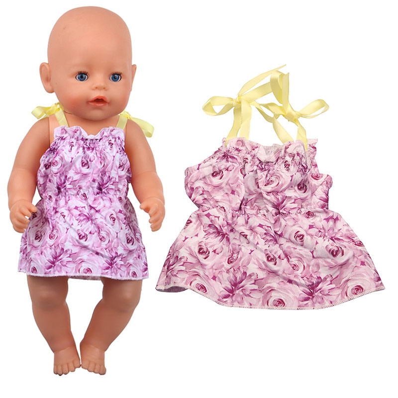 18 inch doll clothes doll floral halter dress-CL-0182插图1