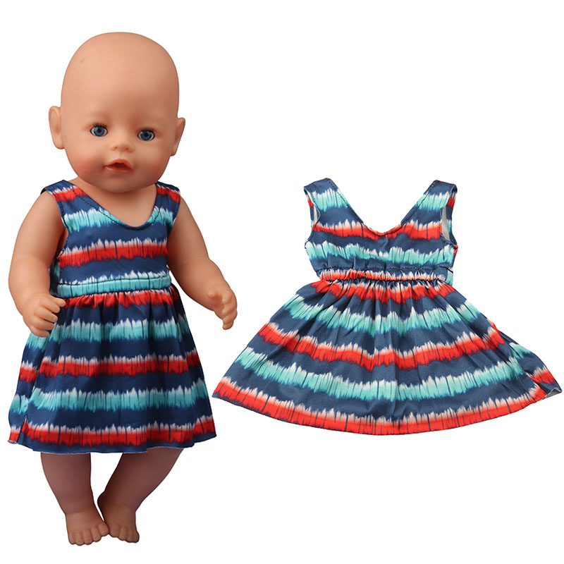 18 inch doll clothes doll striped sleeveless dress-CL-0183插图1
