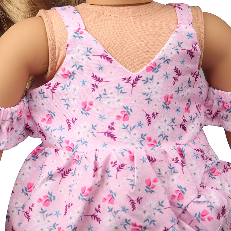 18 inch doll clothes doll one shoulder floral dress-CL-0189插图1