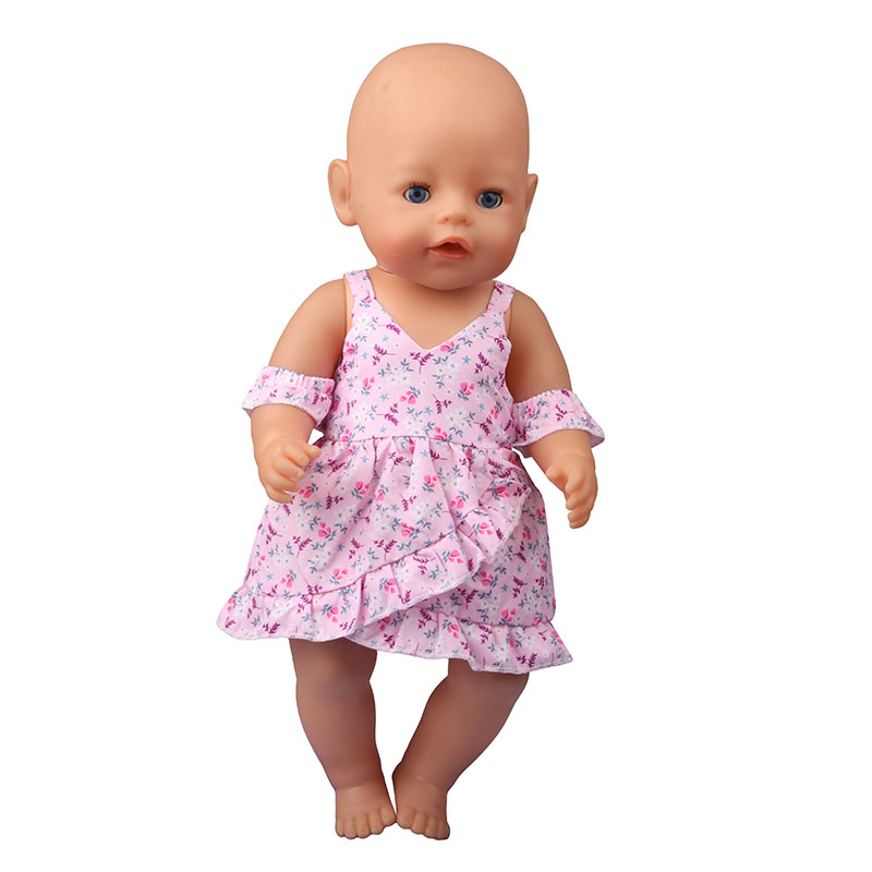 18 inch doll clothes doll one shoulder floral dress-CL-0189插图3