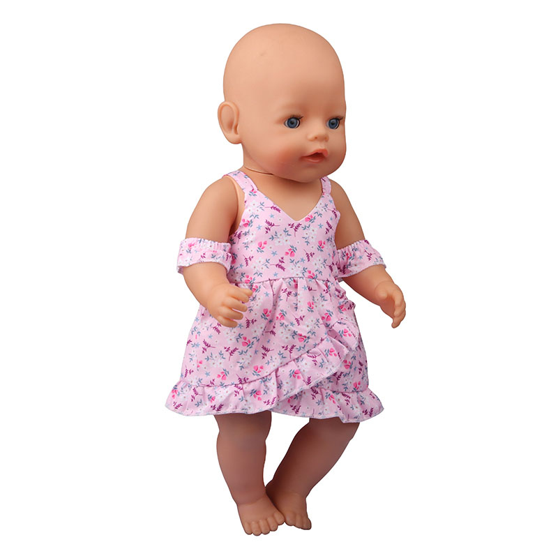 18 inch doll clothes doll one shoulder floral dress-CL-0189插图5