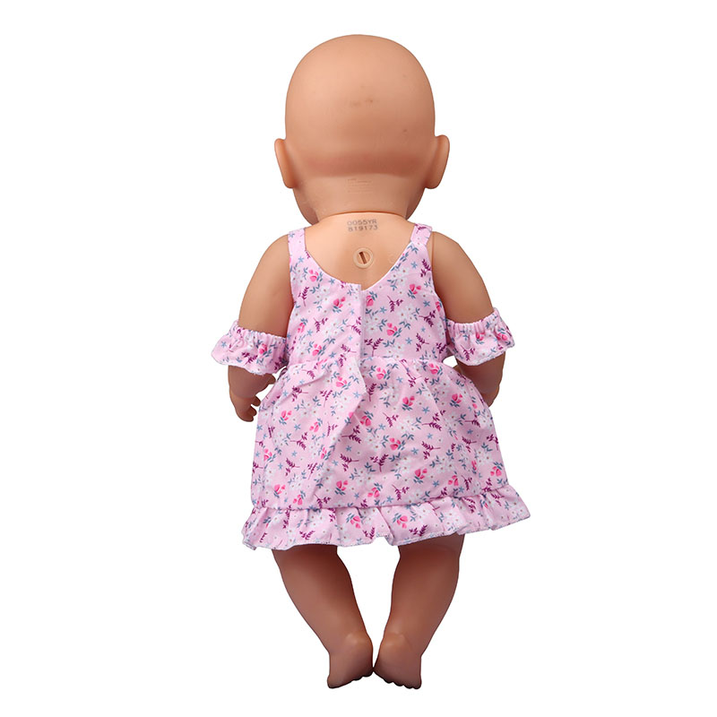 18 inch doll clothes doll one shoulder floral dress-CL-0189插图4