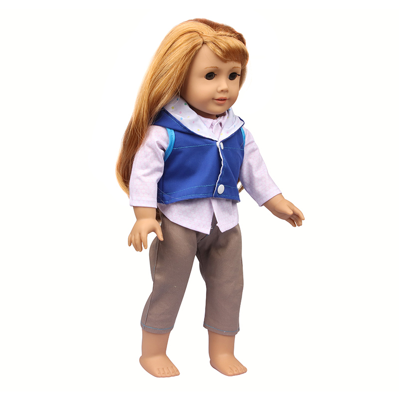 18 inch doll clothes doll Blue Jacket Suit -CL-0208插图12