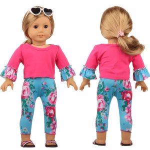 18 inch doll clothes doll  bight color printing suit CL-0214插图