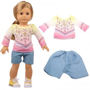 18 inch doll clothes diamond printed suit CL-0238插图