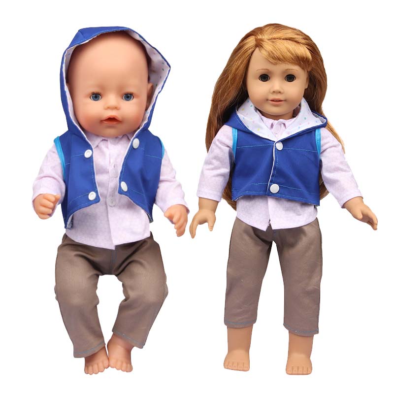 18 inch doll clothes doll Blue Jacket Suit -CL-0208插图