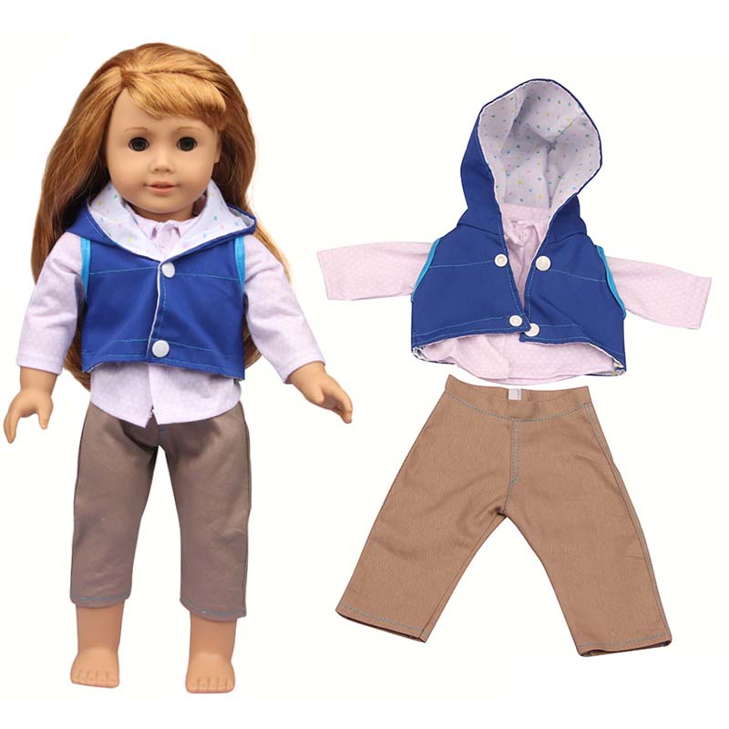 18 inch doll clothes doll Blue Jacket Suit -CL-0208插图3