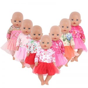 18 inch doll clothes all kinds of printed gauze skirts CL-0229插图