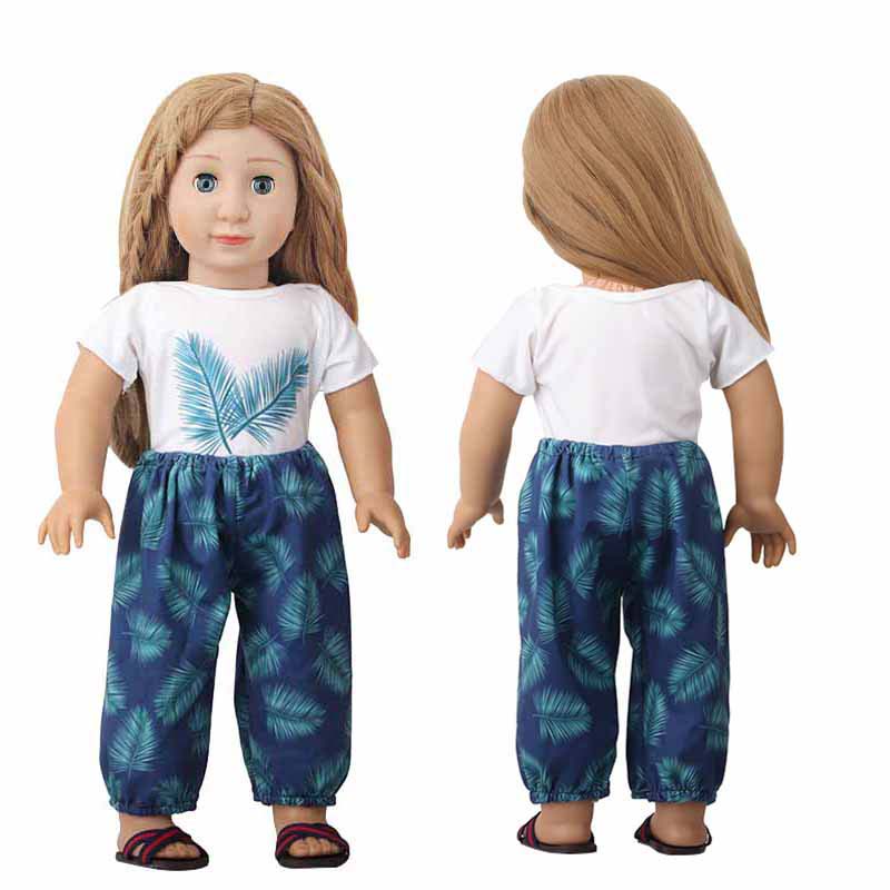 18 inch doll clothes doll leaf set summer sets vacation style straw hat set -CL-0211插图3