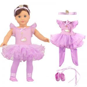 18 inch doll clothes  swan ballet costume CL-0239插图1
