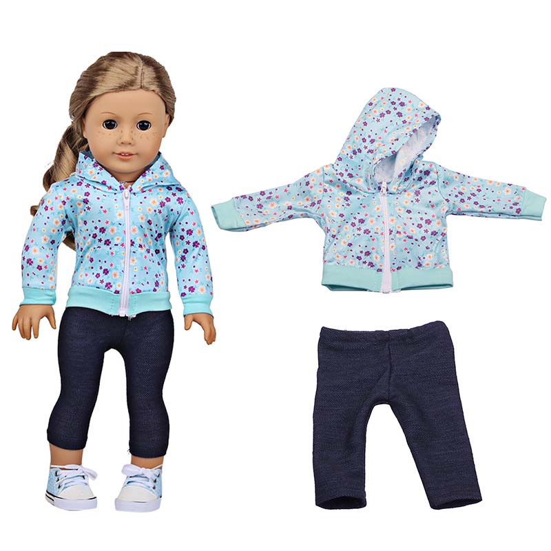 18 inch doll clothes doll printed sports set-CL-0200插图1