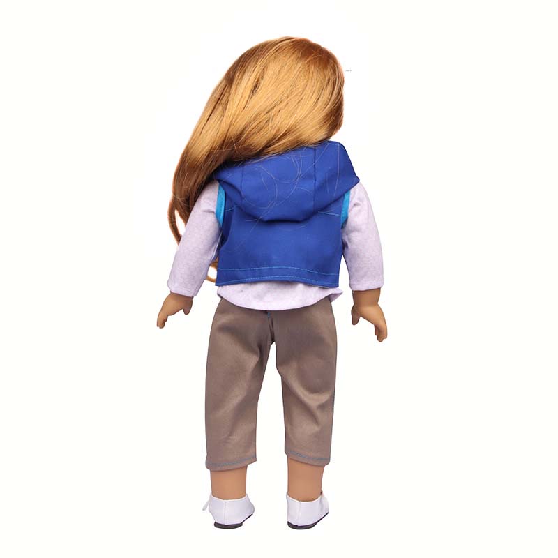 18 inch doll clothes doll Blue Jacket Suit -CL-0208插图11