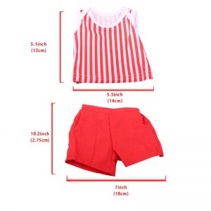 18 inch doll clothes doll red striped suit CL-0215插图4