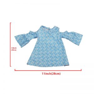 18 inch doll clothes doll  blue fish scale skirt off shoulder dress CL-0220插图3