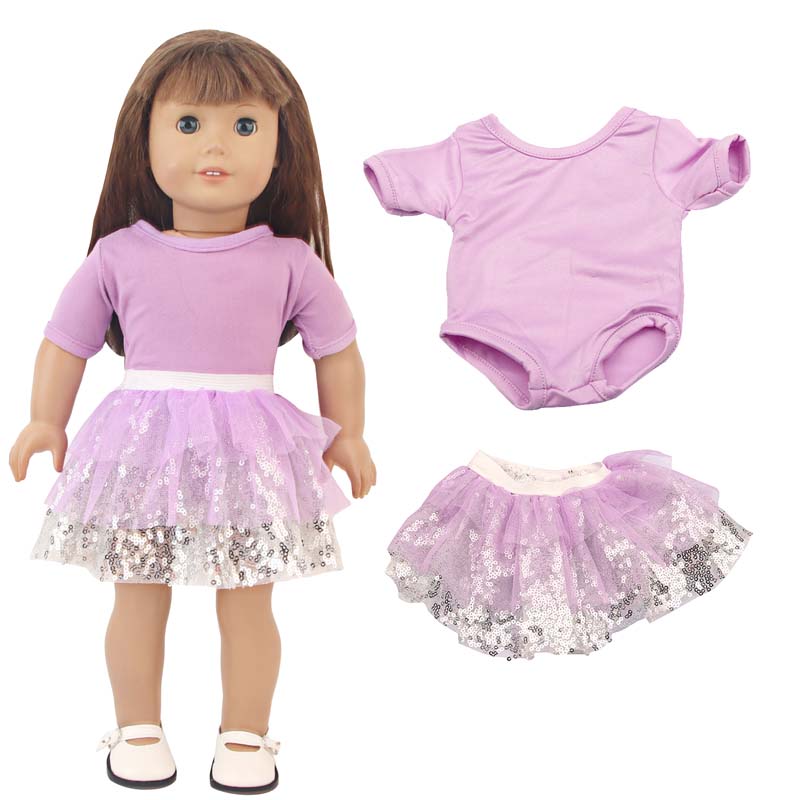 18 inch doll clothes doll purple mesh bling dress doll saree-CL-0196插图1