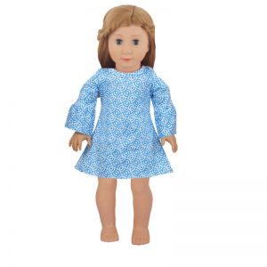 18 inch doll clothes doll  blue fish scale skirt off shoulder dress CL-0220插图4