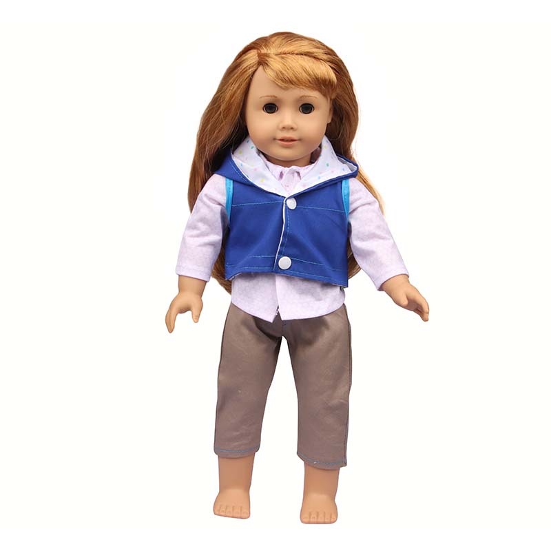 18 inch doll clothes doll Blue Jacket Suit -CL-0208插图10