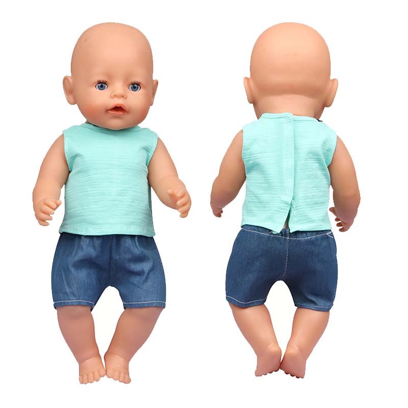 18 inch doll clothes doll green sleeveless sweatshirt-CL-0209插图1