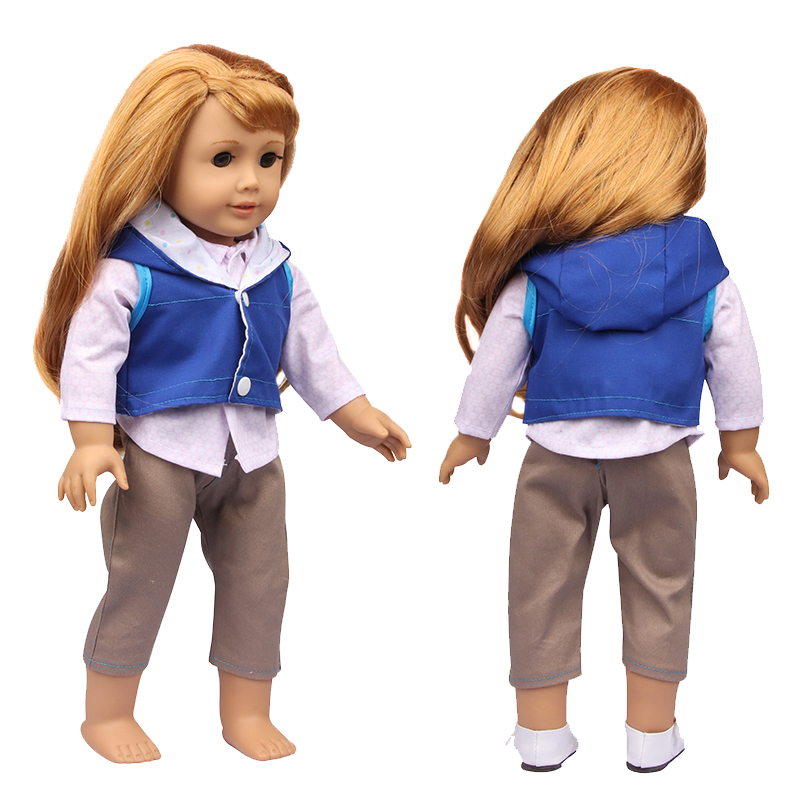 18 inch doll clothes doll Blue Jacket Suit -CL-0208插图1