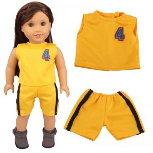18 inch doll clothes doll  yellow doll sportswear CL-0231插图1