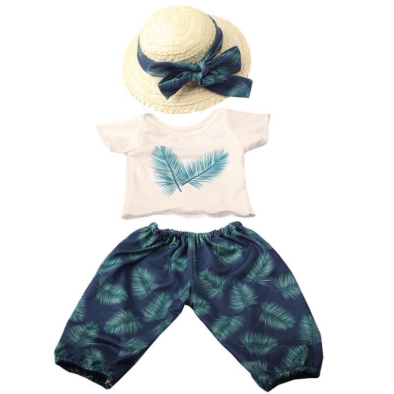 18 inch doll clothes doll leaf set summer sets vacation style straw hat set -CL-0211插图6