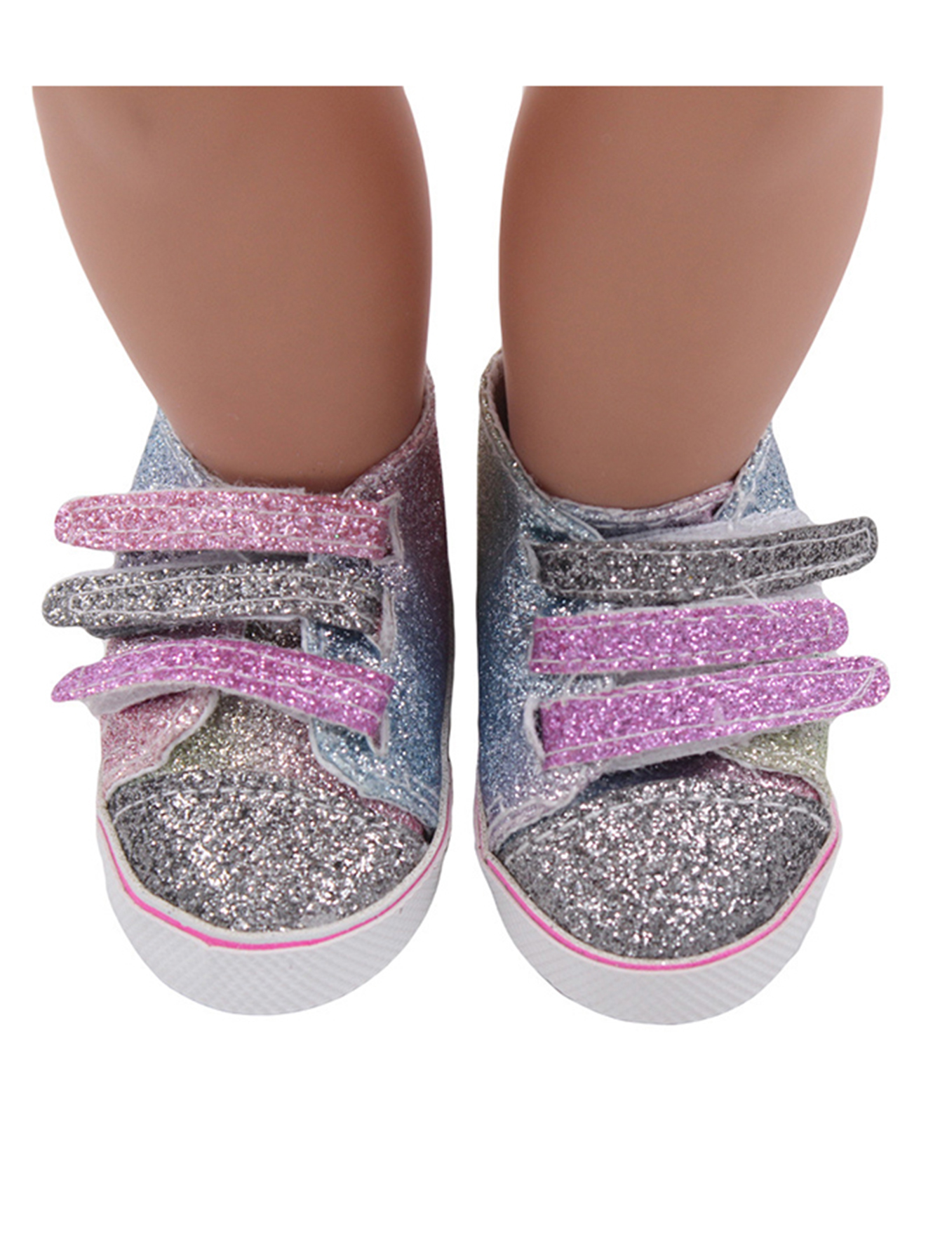 18 inch doll shoes-  Hot Sale  Doll Shiny Colored  Girl cloth Shoes Doll Shoes-SH-0009插图1