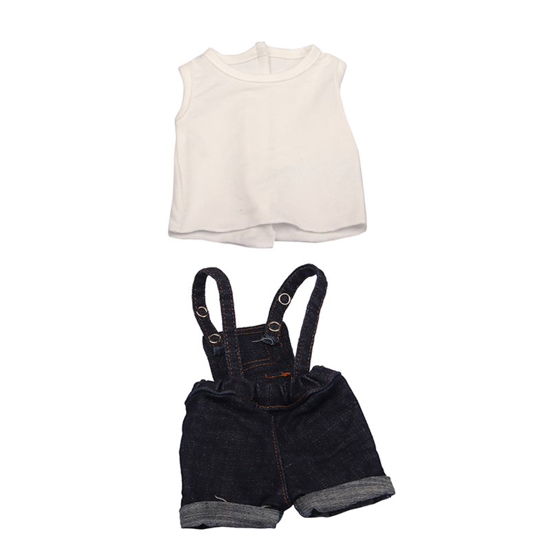 18 inch doll clothes doll Cowboy white t-shirt doll set (shoes not included)-CL-0199插图