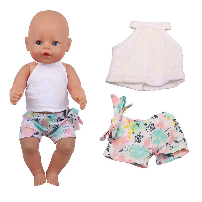 18 inch doll clothes doll neck-hanging tops and bottoms-CL-0202插图1