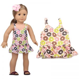 18 inch doll clothes donut dress sling dress multicoloured skirt CL-0227插图