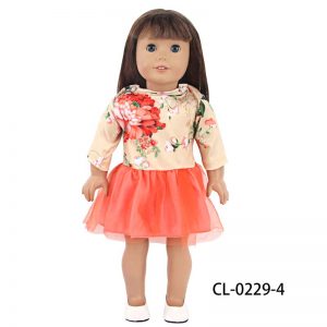 18 inch doll clothes all kinds of printed gauze skirts CL-0229插图7