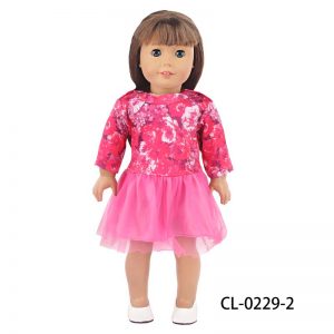 18 inch doll clothes all kinds of printed gauze skirts CL-0229插图6