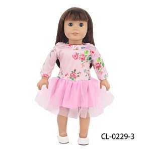 18 inch doll clothes all kinds of printed gauze skirts CL-0229插图5
