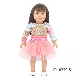 18 inch doll clothes all kinds of printed gauze skirts CL-0229插图8