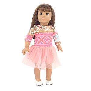18 inch doll clothes all kinds of printed gauze skirts CL-0229插图3