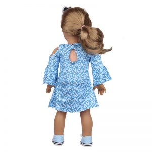18 inch doll clothes doll  blue fish scale skirt off shoulder dress CL-0220插图6