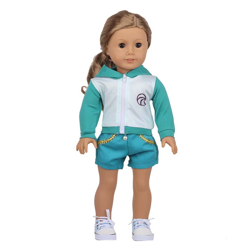 18 inch doll clothes doll  green sportswear -CL-0194插图6