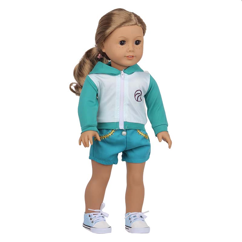 18 inch doll clothes doll  green sportswear -CL-0194插图8