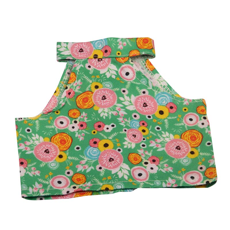 18 inch doll clothes doll green hanging neck printed top white Pants-CL-0207插图6
