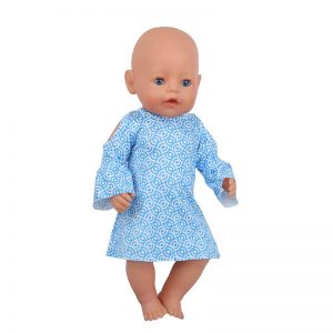 18 inch doll clothes doll  blue fish scale skirt off shoulder dress CL-0220插图9