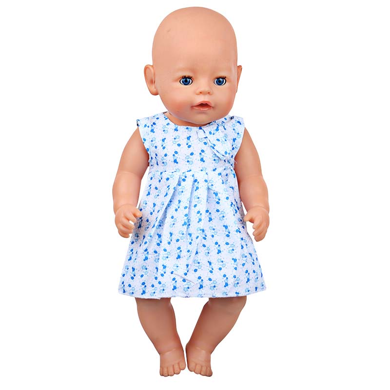 18 inch doll clothes doll blue floral dress -CL-0205插图4