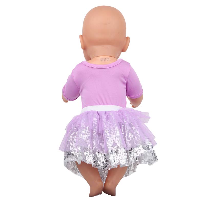 18 inch doll clothes doll purple mesh bling dress doll saree-CL-0196插图9