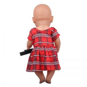 18 inch doll clothes red plaid dress CL-0219插图9