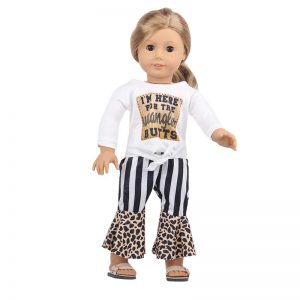 18 inch doll clothes striped leopard print flared pants CL-0223插图4